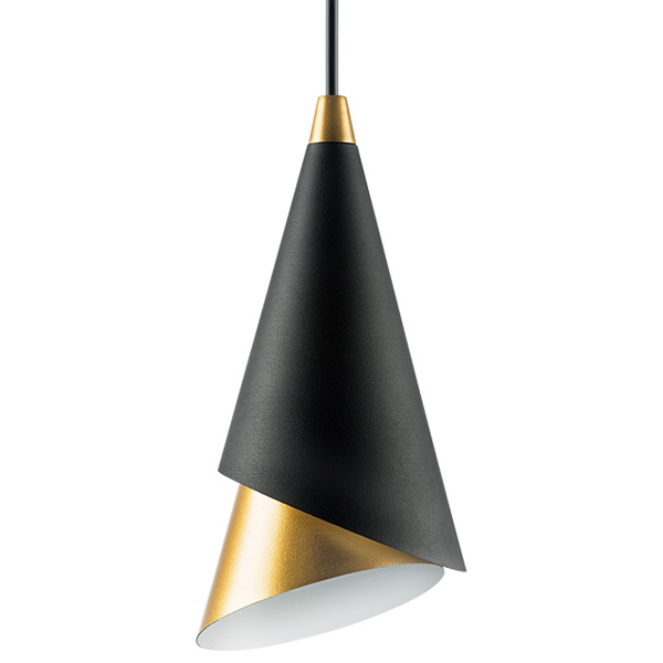 Подвесной светильник Lucio Black and Gold One Черный Золотой Подвесной светильник Lucio Black and Gold One Черный Золотой в Грозном | Loft Concept
