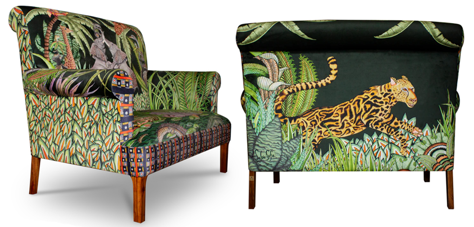 Диван Ardmore Design Sabie Sofa in Tanzanite Зеленый Тропический Орнамент Диван Ardmore Design Sabie Sofa in Tanzanite Зеленый Тропический Орнамент - Loft-Concept в Грозном