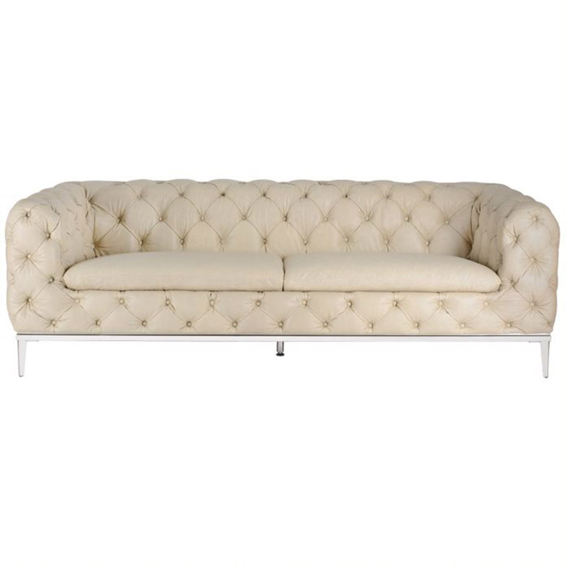 Диван Dorsten Sofa leather Молочный Диван Dorsten Sofa leather Молочный в Грозном | Loft Concept
