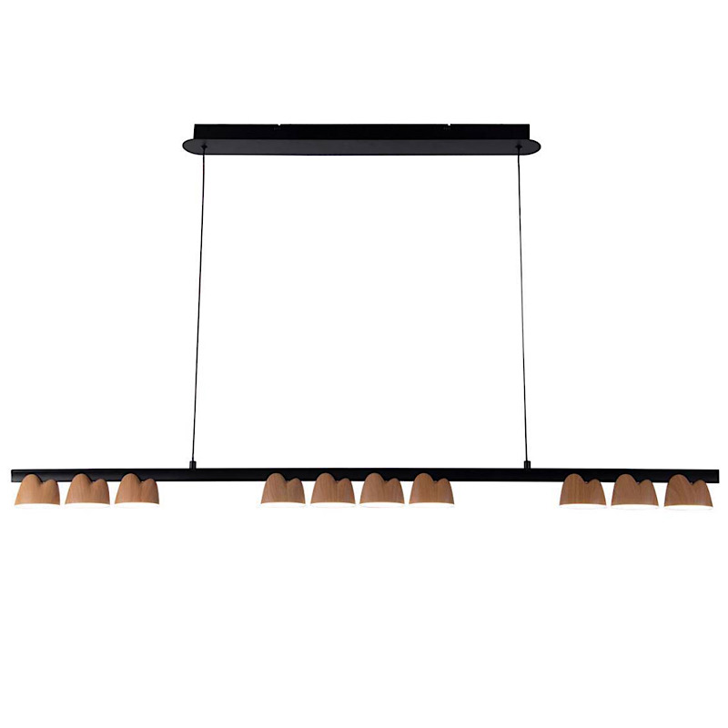 Люстра Collection Wooden Eco Light 135 Черный матовый Прозрачный в Грозном | Loft Concept 