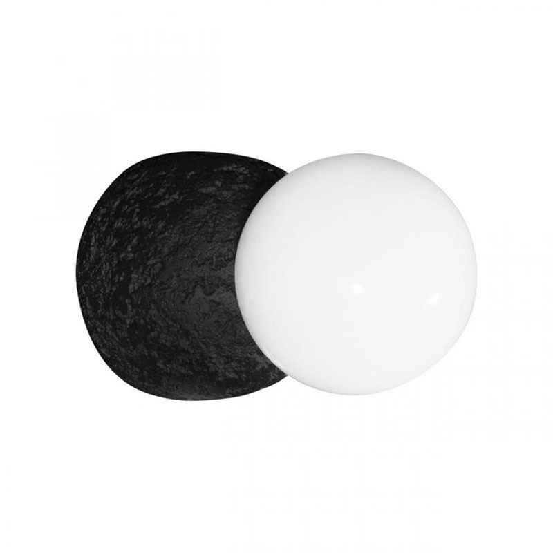 Бра Sea foam Black диаметр 10 Белый Черный Бра Sea foam Black диаметр 10 Белый Черный в Грозном | Loft Concept