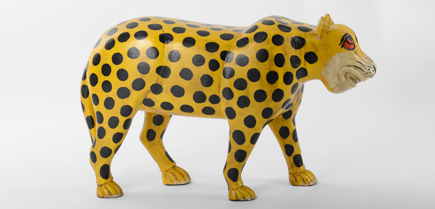 Большая деревянная статуэтка Гепард - фото №1