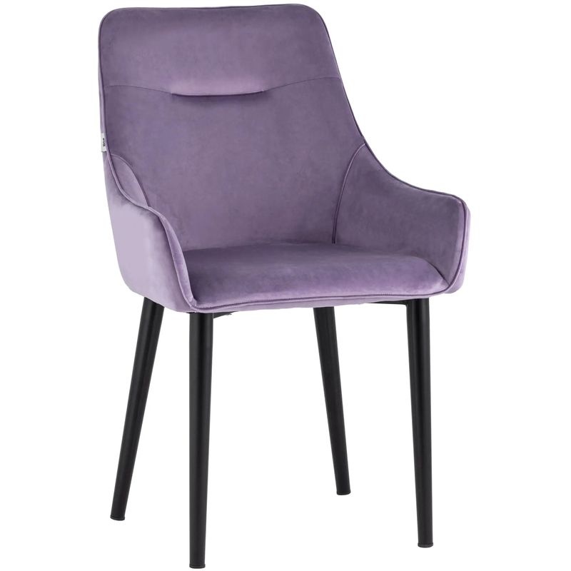 Стул Joan Chair Сиреневый Велюр Сиреневый Черный Стул Joan Chair Сиреневый Велюр Сиреневый Черный в Грозном | Loft Concept