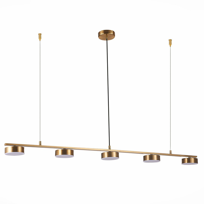 Люстра Five Headlights Linear Chandelier Латунь Черный в Грозном | Loft Concept 