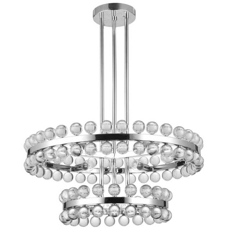 Sacramento Transparent Balls Two Circle Chandelier Хром Прозрачный Sacramento Transparent Balls Two Circle Chandelier Хром Прозрачный в Грозном | Loft Concept