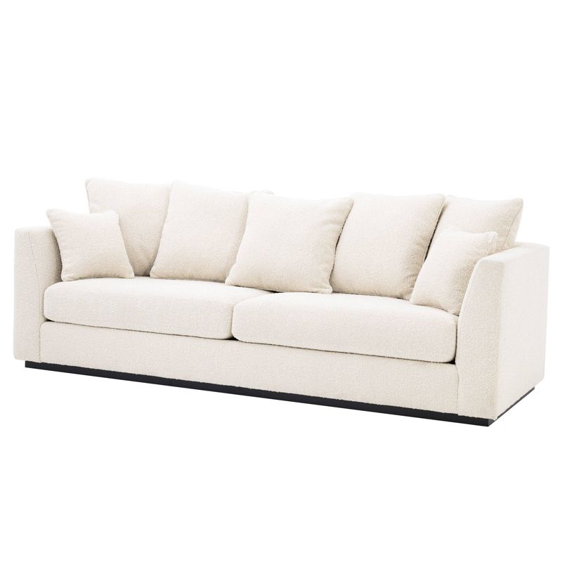 Диван Eichholtz Sofa Taylor boucle cream Кремовый Черный в Грозном | Loft Concept 