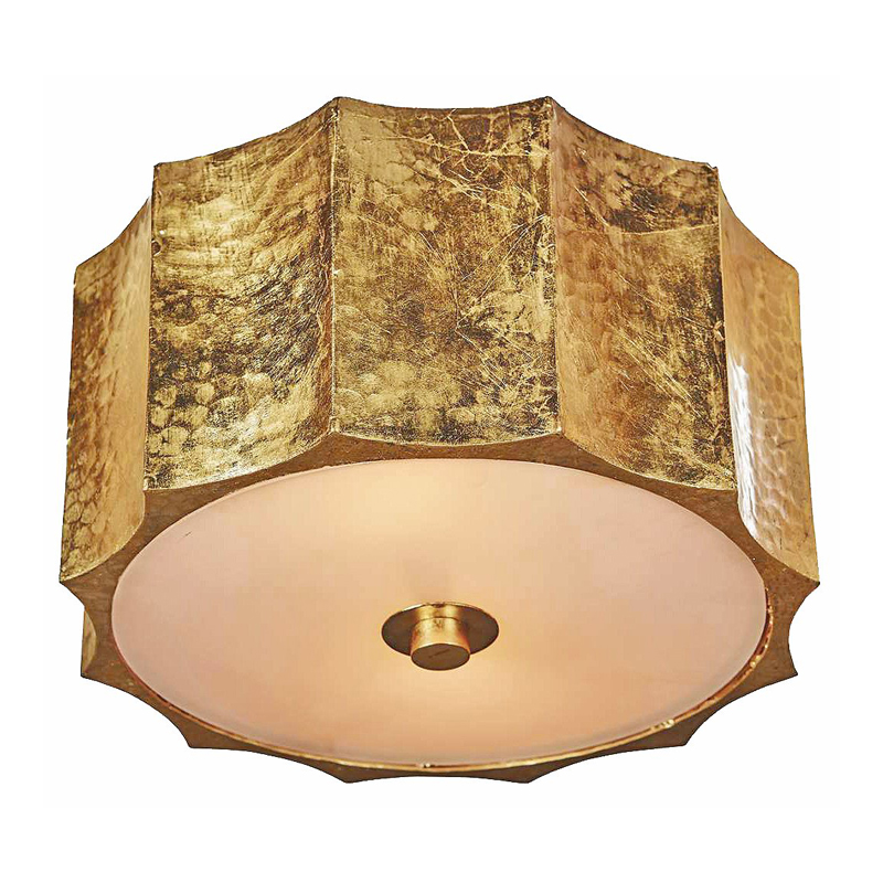 Потолочный светильник Grooved Gold Drum Золотой Потолочный светильник Grooved Gold Drum Золотой в Грозном | Loft Concept
