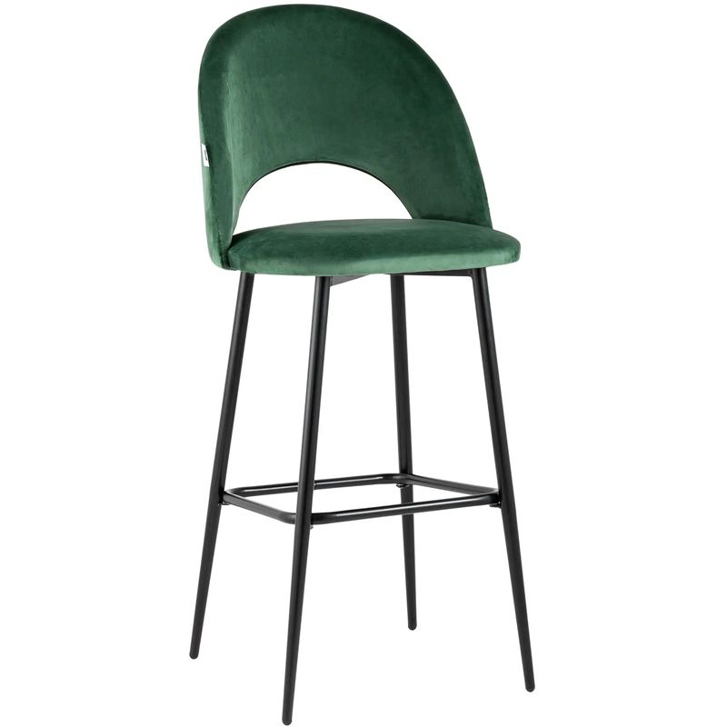 Барный Стул CLIFF Chair Зеленый Велюр Зеленый Черный Барный Стул CLIFF Chair Зеленый Велюр Зеленый Черный в Грозном | Loft Concept