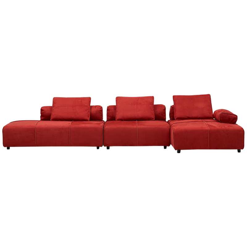 Угловой диван Quinn Red Sofa Красный Угловой диван Quinn Red Sofa Красный в Грозном | Loft Concept