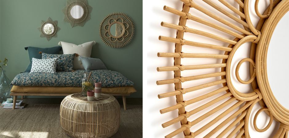Зеркало Mirror Rattan Round D90 Зеркало Mirror Rattan Round D90 - Loft-Concept в Грозном