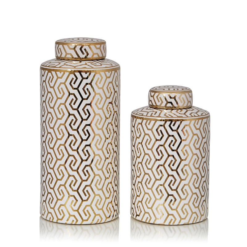Ваза Vase Geometry white and gold Белый Золотой Ваза Vase Geometry white and gold Белый Золотой в Грозном | Loft Concept