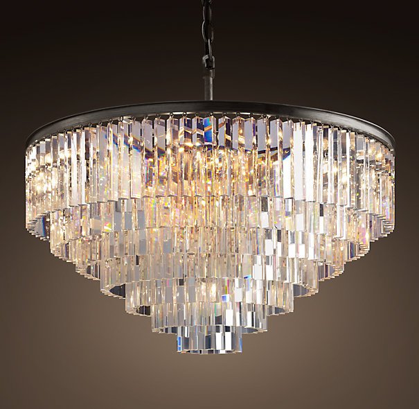 Люстра RH 1920s Odeon Clear Glass Fringe Chandelier - 80, 110 Черный Люстра RH 1920s Odeon Clear Glass Fringe Chandelier - 80, 110 Черный в Грозном | Loft Concept