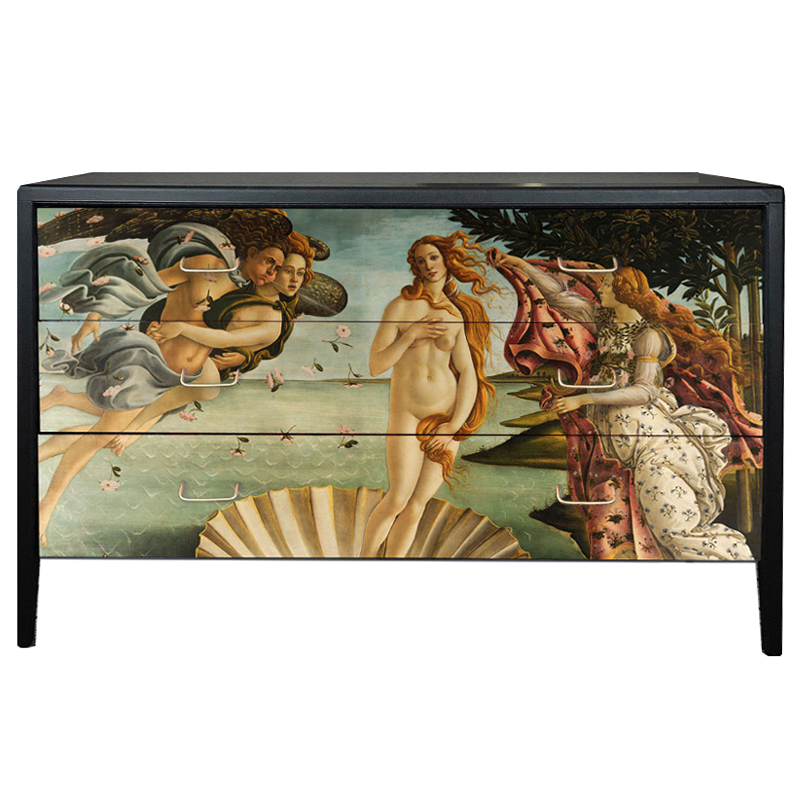 Комод Афродита Chest Of Drawers The Birth Of Venus Черный Бежево-серый Комод Афродита Chest Of Drawers The Birth Of Venus Черный Бежево-серый в Грозном | Loft Concept