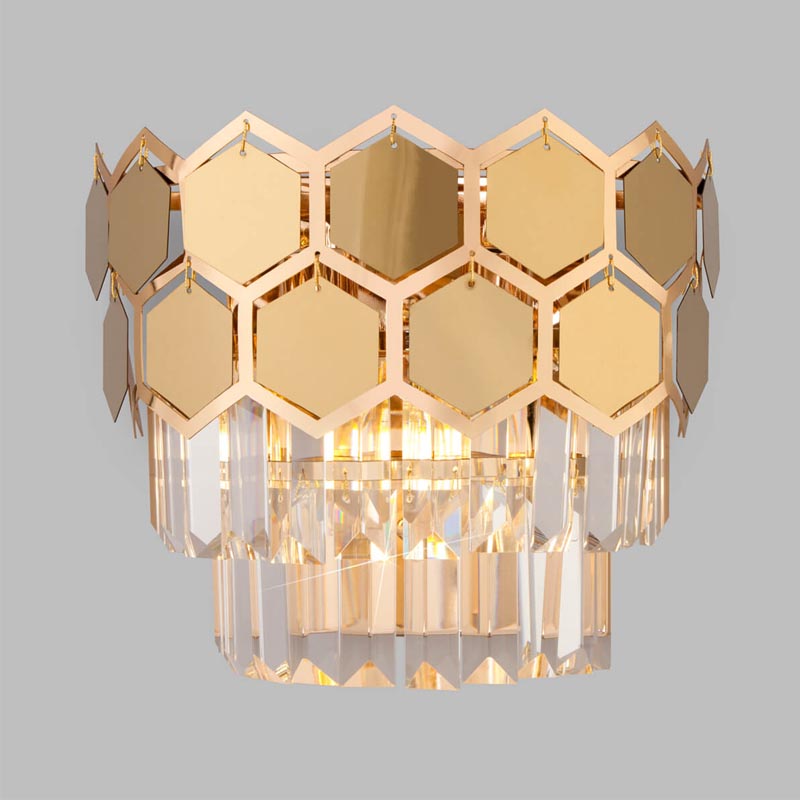 Бра Hanging Hexagon Moira Sconce gold Прозрачный (Transparent) Золотой Бра Hanging Hexagon Moira Sconce gold Прозрачный (Transparent) Золотой в Грозном | Loft Concept