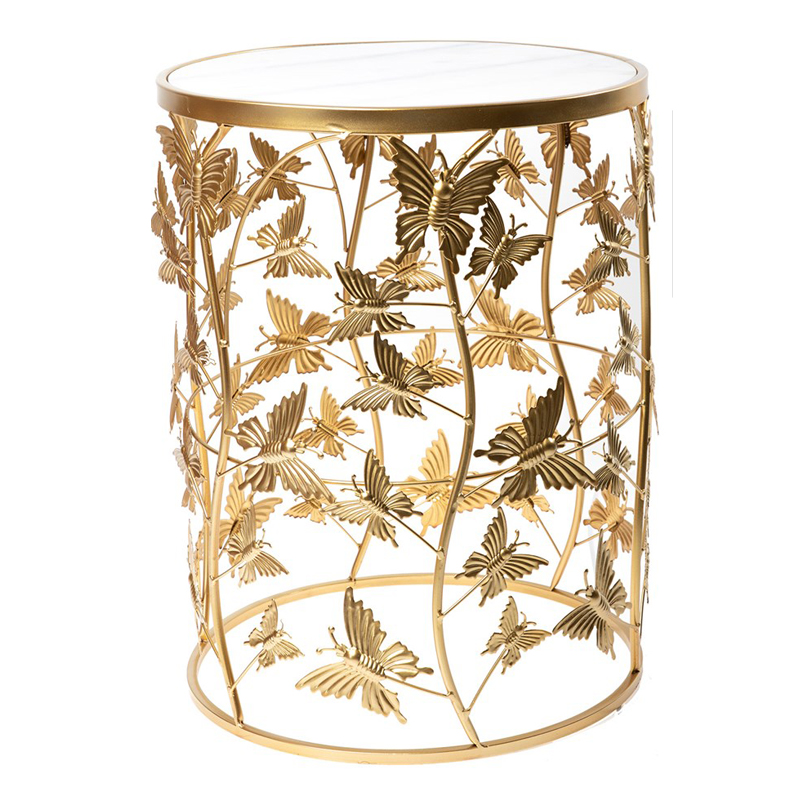 Приставной стол Gold Butterfly белый мрамор Золотой Белый Мрамор Bianco Приставной стол Gold Butterfly белый мрамор Золотой Белый Мрамор Bianco в Грозном | Loft Concept