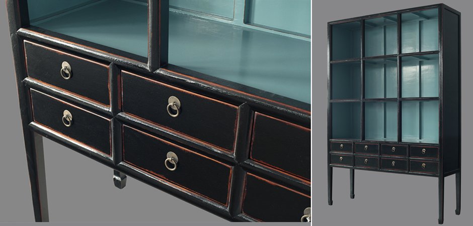 Стеллаж Сhinoise black and blue Стеллаж Сhinoise black and blue - Loft-Concept в Грозном