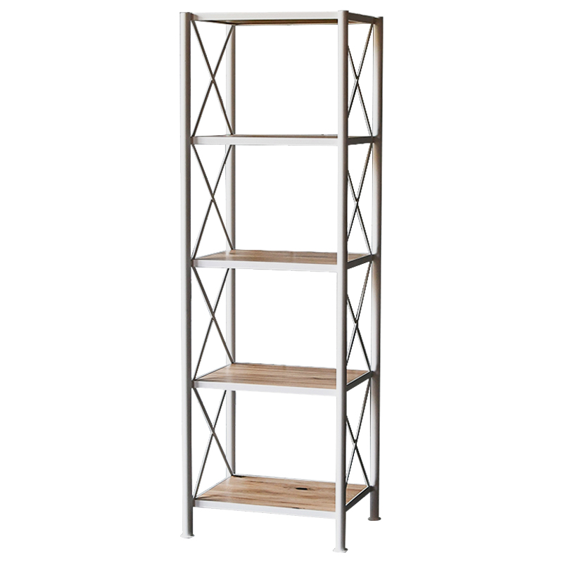 Стеллаж Pheobe White Industrial Metal Rust Rack Белый Древесина Стеллаж Pheobe White Industrial Metal Rust Rack Белый Древесина в Грозном | Loft Concept