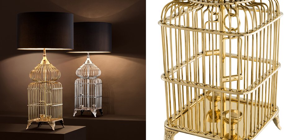 Настольная лампа Eichholtz Table Lamp La Cage Brass - Loft-Concept в Грозном