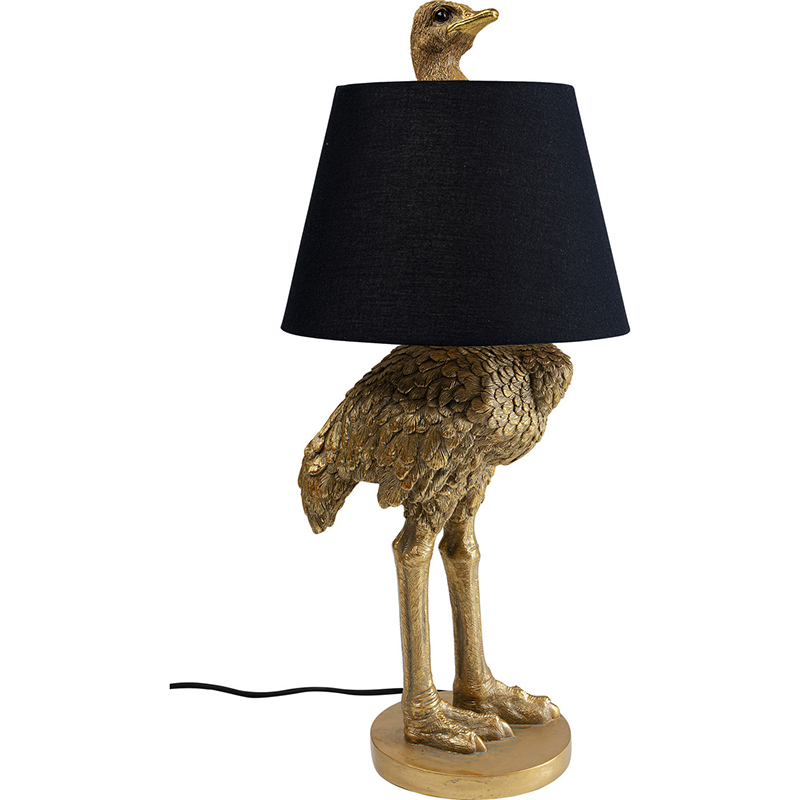 Настольная лампа Golden Ostrich Черный Золотой Настольная лампа Golden Ostrich Черный Золотой в Грозном | Loft Concept