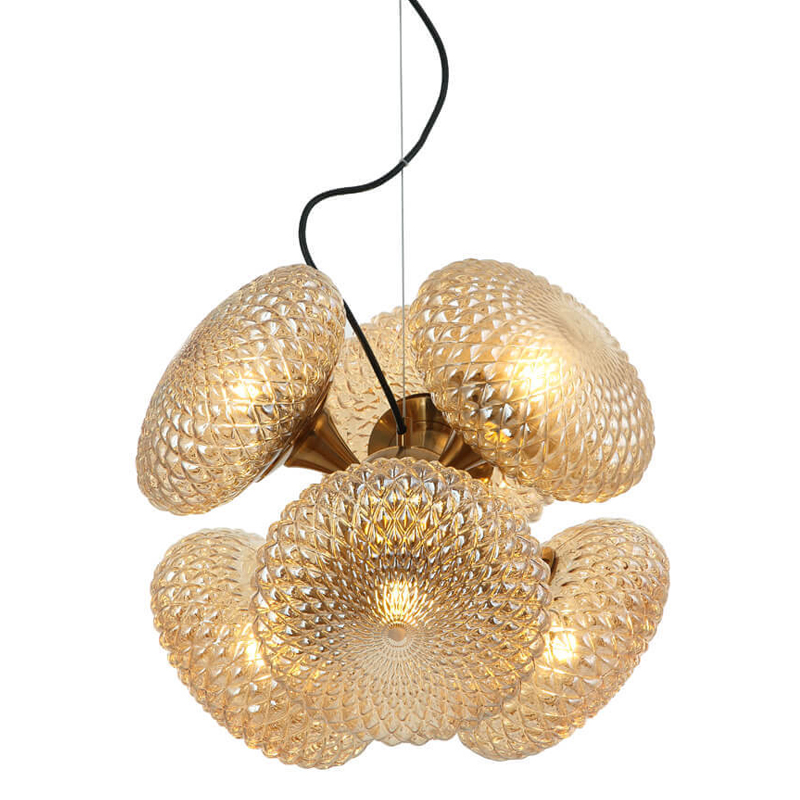 Люстра Glass Solar Balloon bronze 6 Бронза Прозрачный желтый Люстра Glass Solar Balloon bronze 6 Бронза Прозрачный желтый в Грозном | Loft Concept