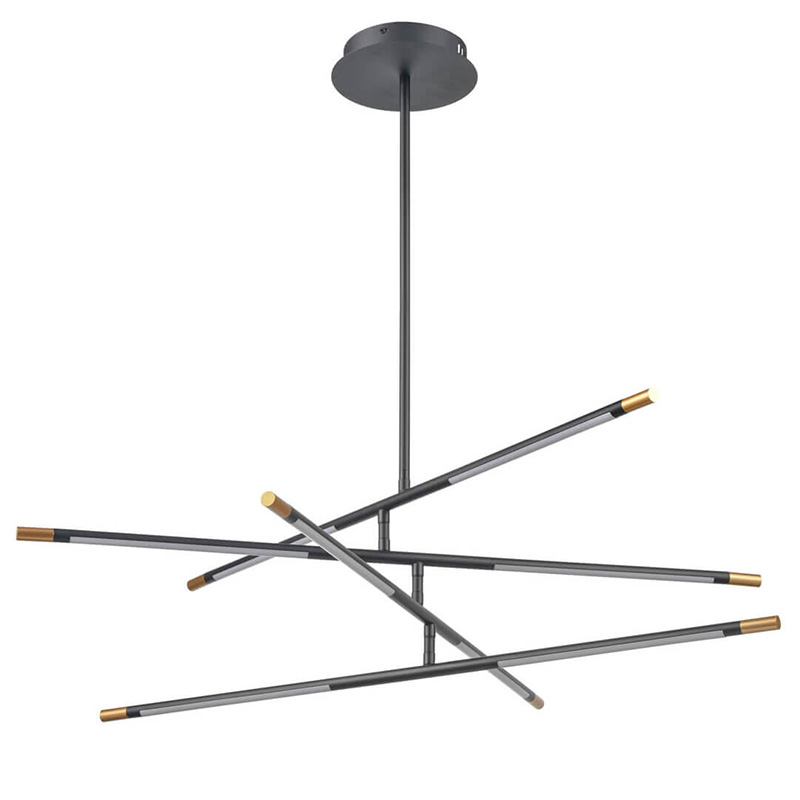 Люстра Drawing Line Gold Black Золотой Черный Люстра Drawing Line Gold Black Золотой Черный в Грозном | Loft Concept