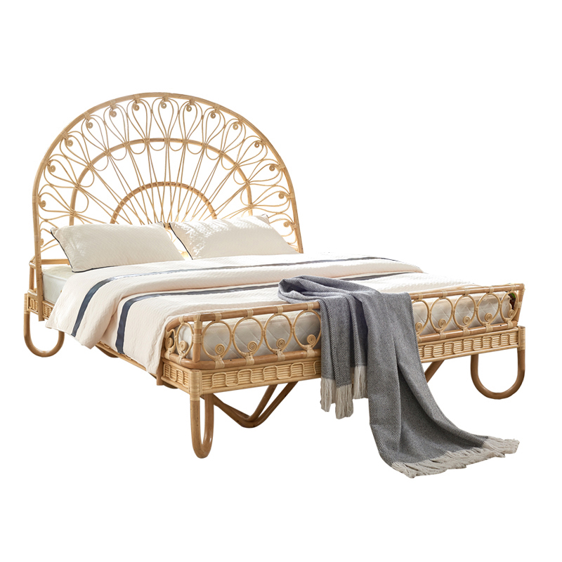 Кровать Boho Wicker Bed Древесина Кровать Boho Wicker Bed Древесина в Грозном | Loft Concept