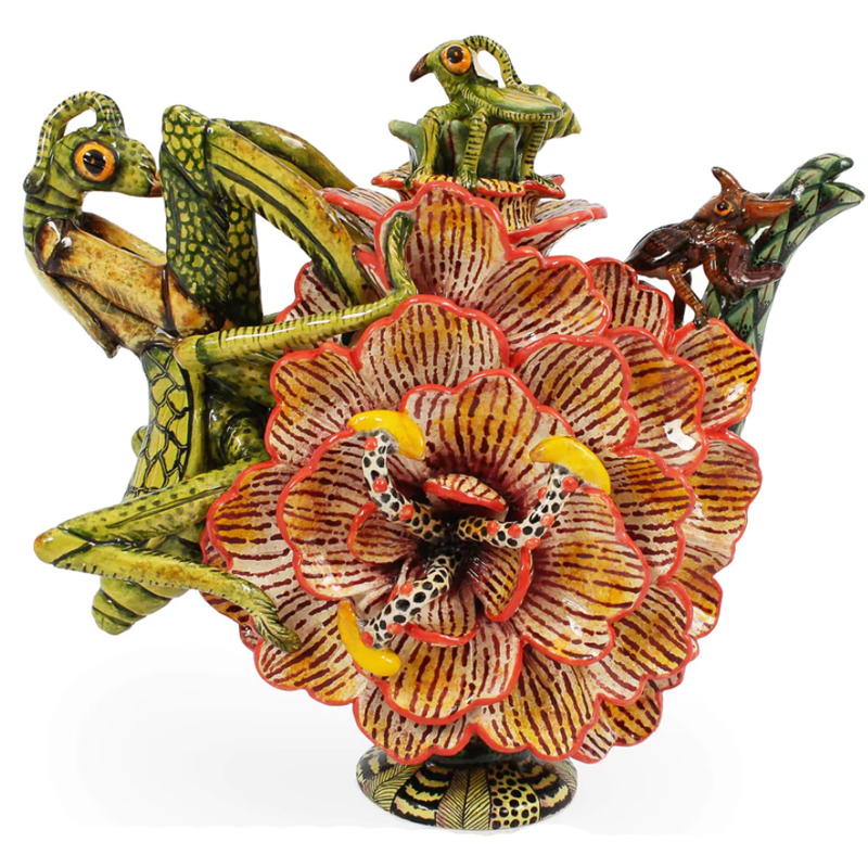 Чайник Богомол и Тропический Цветок Praying Mantis Teapot Оранжевый Зеленый Чайник Богомол и Тропический Цветок Praying Mantis Teapot Оранжевый Зеленый в Грозном | Loft Concept