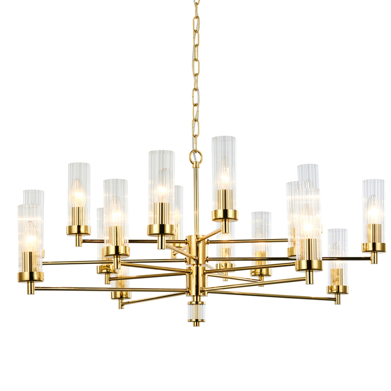Люстра Jeanette Chandelier Gold 85 Глянцевое золото Прозрачный Люстра Jeanette Chandelier Gold 85 Глянцевое золото Прозрачный в Грозном | Loft Concept