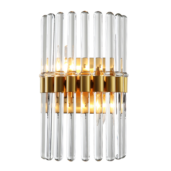 Бра Glass Tubes Sconces Прозрачный Золотой Бра Glass Tubes Sconces Прозрачный Золотой в Грозном | Loft Concept