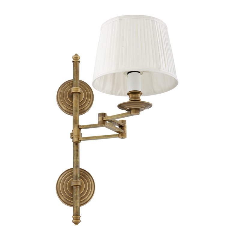 Бра Wall Lamp Favonius Brass Латунь Белый Бра Wall Lamp Favonius Brass Латунь Белый в Грозном | Loft Concept