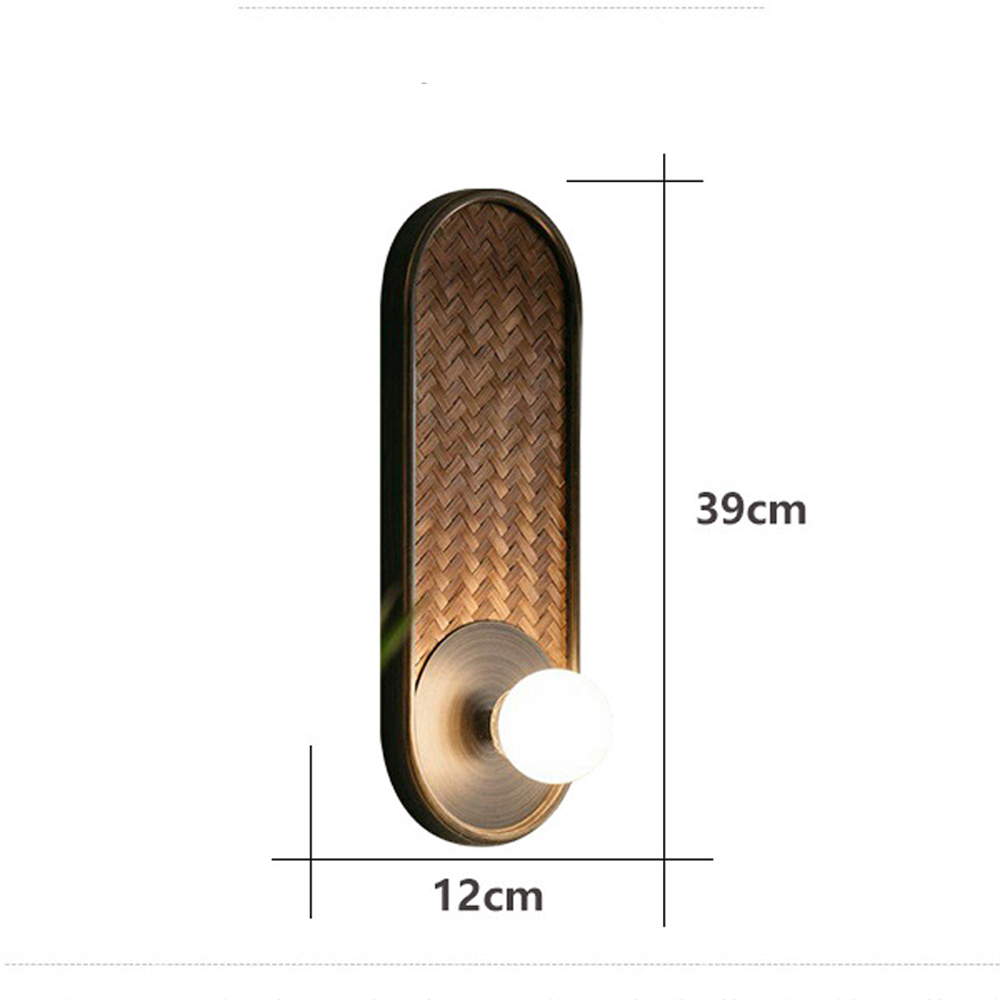 Бра с декором из плетеного бамбука Wicker Oval Lamp Бра с декором из плетеного бамбука Wicker Oval Lamp в Грозном