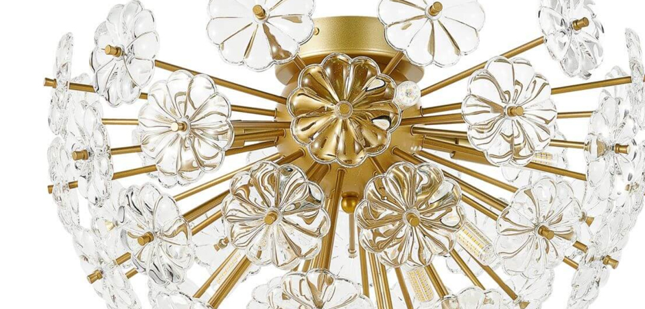 Потолочный Светильник Glass Flowers Sputnik Ceiling Потолочный Светильник Glass Flowers Sputnik Ceiling - Loft-Concept в Грозном