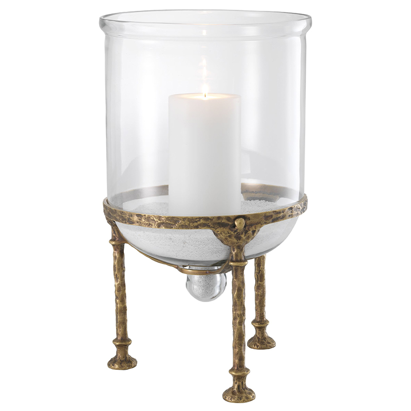 Подсвечник Eichholtz Hurricane Grace Brass Латунь Прозрачное Стекло Белый Подсвечник Eichholtz Hurricane Grace Brass Латунь Прозрачное Стекло Белый в Грозном | Loft Concept