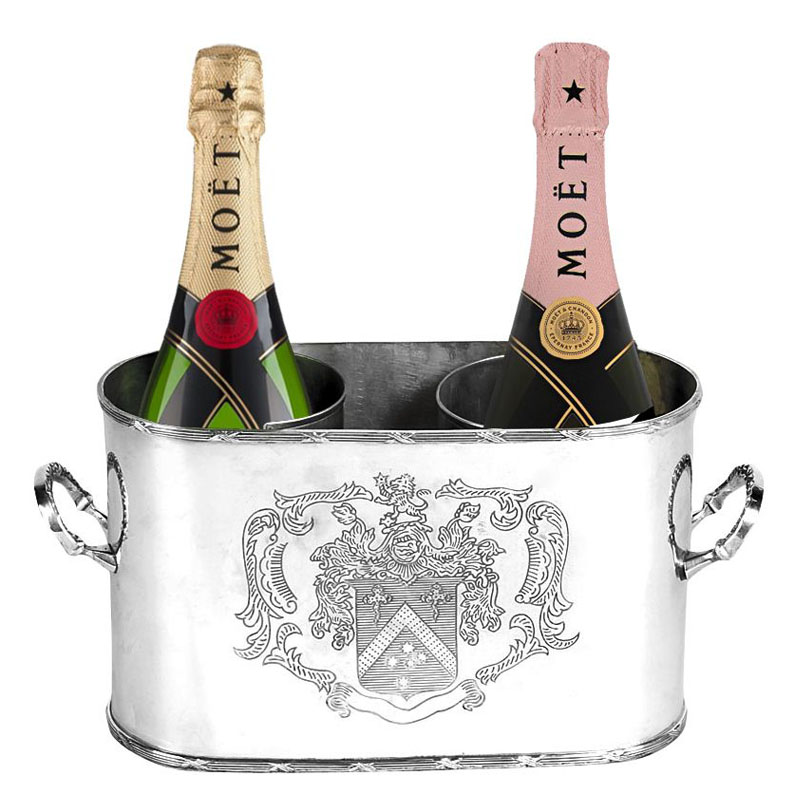 Ведерко для шампанского Eichholtz WINE COOLER MAGGIA DOUBLE Никель Ведерко для шампанского Eichholtz WINE COOLER MAGGIA DOUBLE Никель в Грозном | Loft Concept