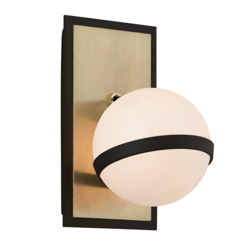Бра Troy Lighting Ace Wall Sconce Латунь Черный Молочный Бра Troy Lighting Ace Wall Sconce Латунь Черный Молочный в Грозном | Loft Concept