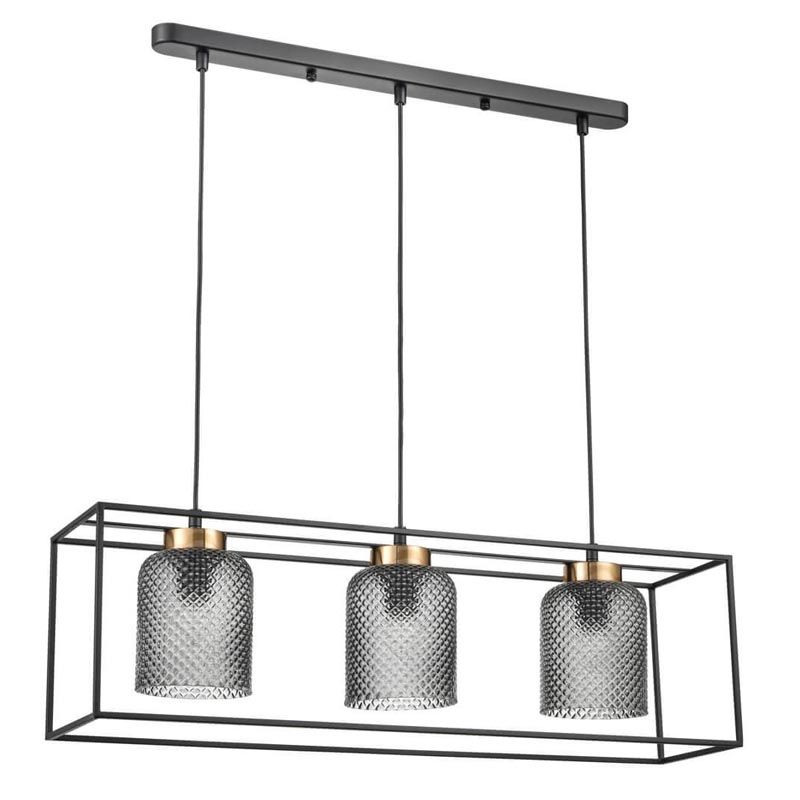 Люстра Myron Chandelier rectangular Черный Дымчатый (Smoke) Люстра Myron Chandelier rectangular Черный Дымчатый (Smoke) в Грозном | Loft Concept