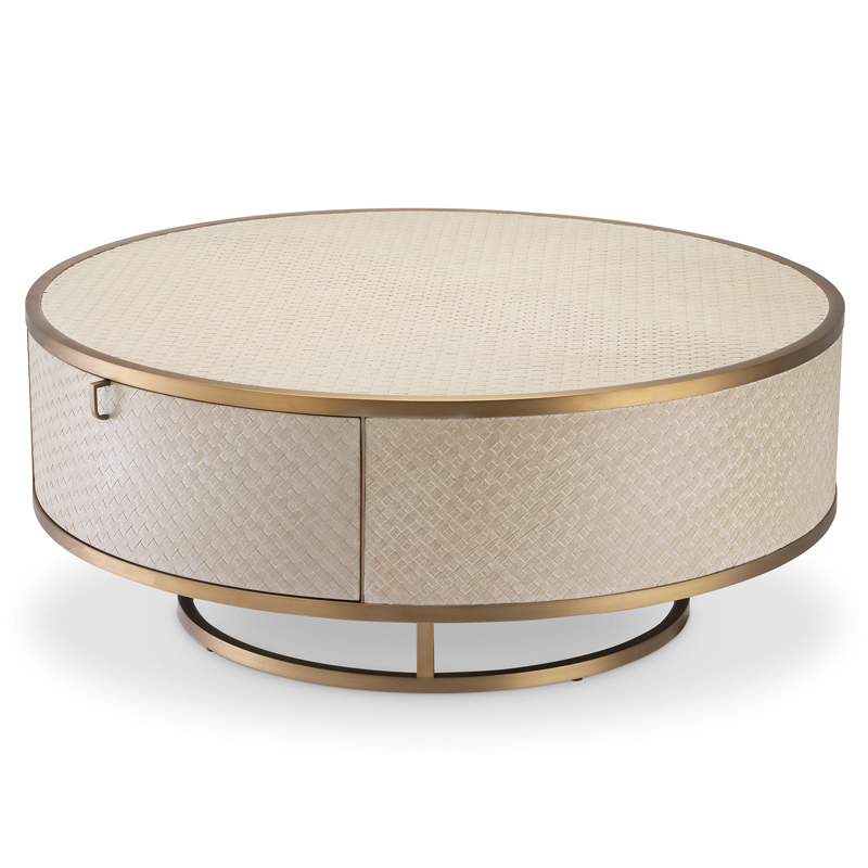Кофейный стол Eichholtz Coffee Table Napa Valley oak Бежевый Матовая латунь Кофейный стол Eichholtz Coffee Table Napa Valley oak Бежевый Матовая латунь в Грозном | Loft Concept