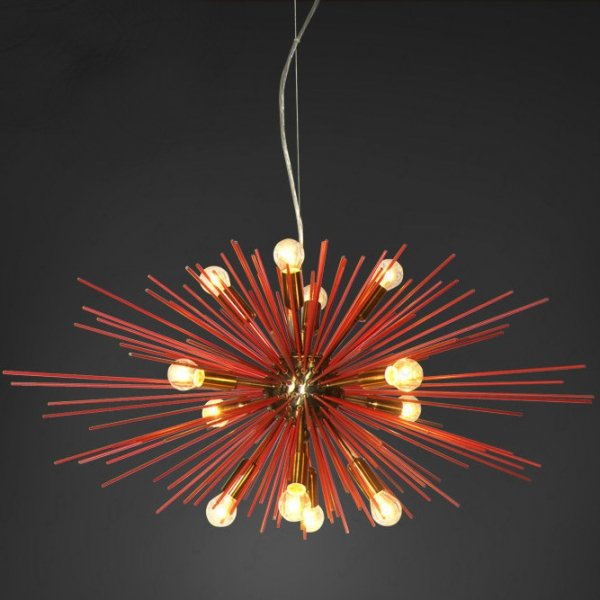 Люстра ASTRA Chandelier Sputnik Red and Brass Люстра ASTRA Chandelier Sputnik Red and Brass в Грозном | Loft Concept