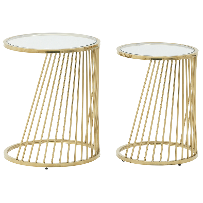 Комплект приставных столов Gwion Side Tables Золотой Комплект приставных столов Gwion Side Tables Золотой в Грозном | Loft Concept