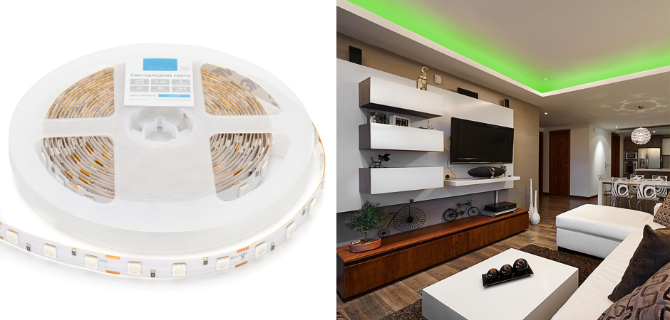 Светодиодная лента 14,4W/m 60LED/m 5050SMD зеленый Светодиодная лента 14,4W/m 60LED/m 5050SMD зеленый - Loft-Concept в Грозном