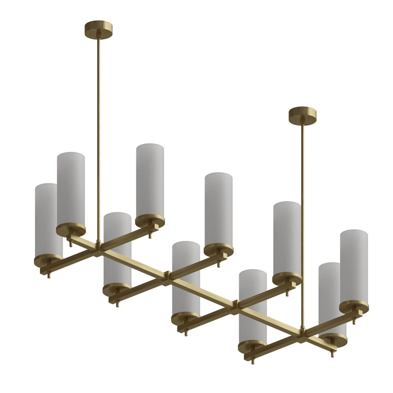 Люстра Дизайнерская Candle Holder Латунь Белый Люстра Дизайнерская Candle Holder Латунь Белый в Грозном | Loft Concept