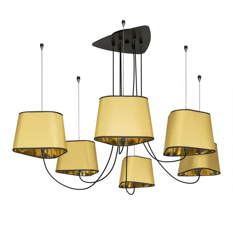 Люстра Designheure Lighting Gold 6 плафонов Золотой Черный Люстра Designheure Lighting Gold 6 плафонов Золотой Черный в Грозном | Loft Concept