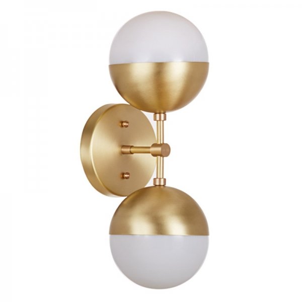Бра Copper Light Bra Duos Brass Белый Латунь Бра Copper Light Bra Duos Brass Белый Латунь в Грозном | Loft Concept