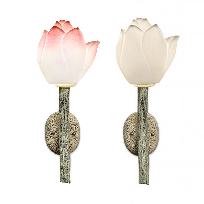 Бра Lotus Flower Sconce Розовый пастельный Белый Античный зеленый в Грозном | Loft Concept 