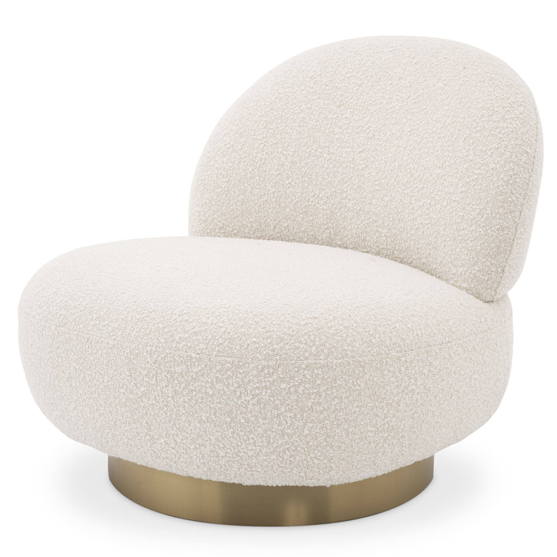 Кресло Eichholtz Swivel Chair Clement Кремовый Латунь Кресло Eichholtz Swivel Chair Clement Кремовый Латунь в Грозном | Loft Concept