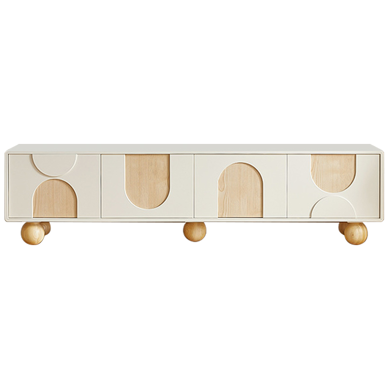 ТВ-тумба Bell Wooden Forms TV Stand Бежевый Древесина ТВ-тумба Bell Wooden Forms TV Stand Бежевый Древесина в Грозном | Loft Concept