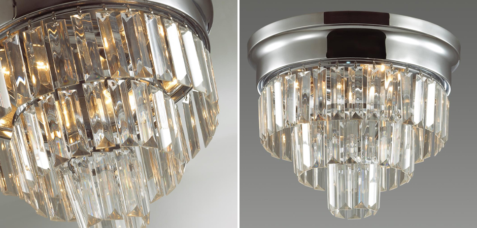 Хрустальная потолочная люстра Crystal Fountain Хром Хрустальная потолочная люстра Crystal Fountain Хром - Loft-Concept в Грозном