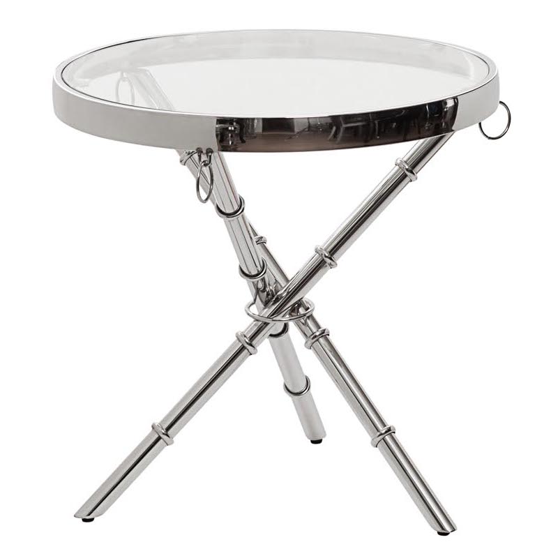 Стол Metal Bamboo Table chromium Хром Прозрачное Стекло Стол Metal Bamboo Table chromium Хром Прозрачное Стекло в Грозном | Loft Concept