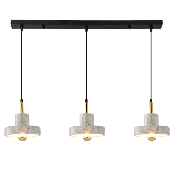 Люстра Tom Dixon Stone Pendant White 3 Белый Золотой Люстра Tom Dixon Stone Pendant White 3 Белый Золотой в Грозном | Loft Concept