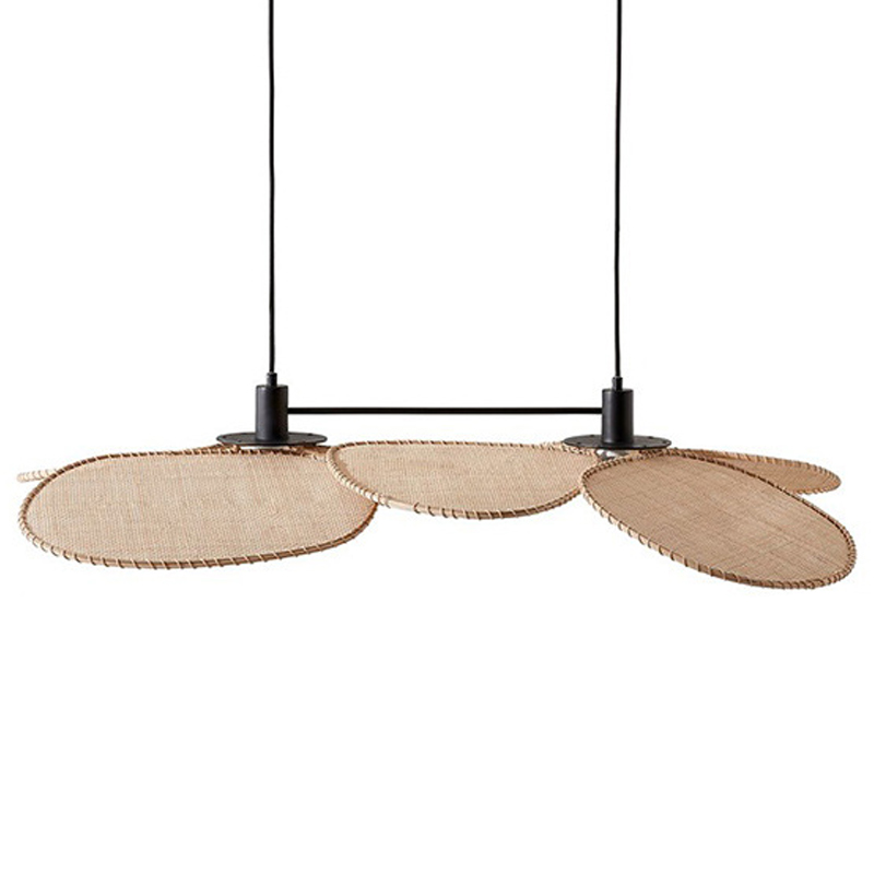 Подвесной светильник Takibi Two Lamp Pendant Древесина Черный Бежевый Подвесной светильник Takibi Two Lamp Pendant Древесина Черный Бежевый в Грозном | Loft Concept